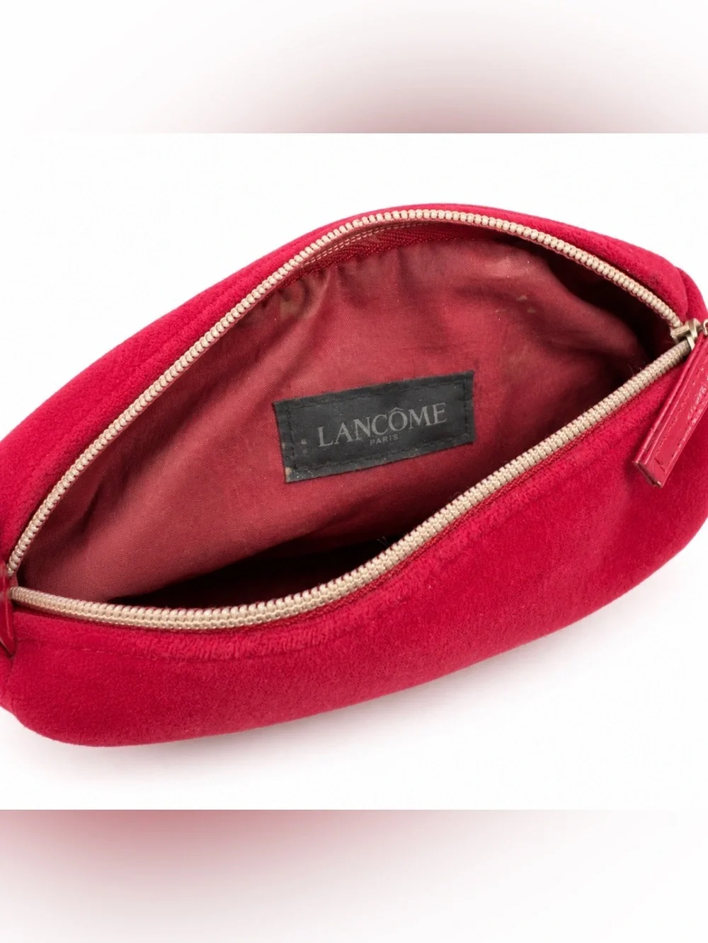 Lancome Pink Suede Cosmetic Bag